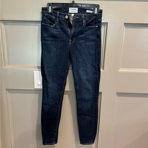Frame Denim Dark Blue Skinny Jeans